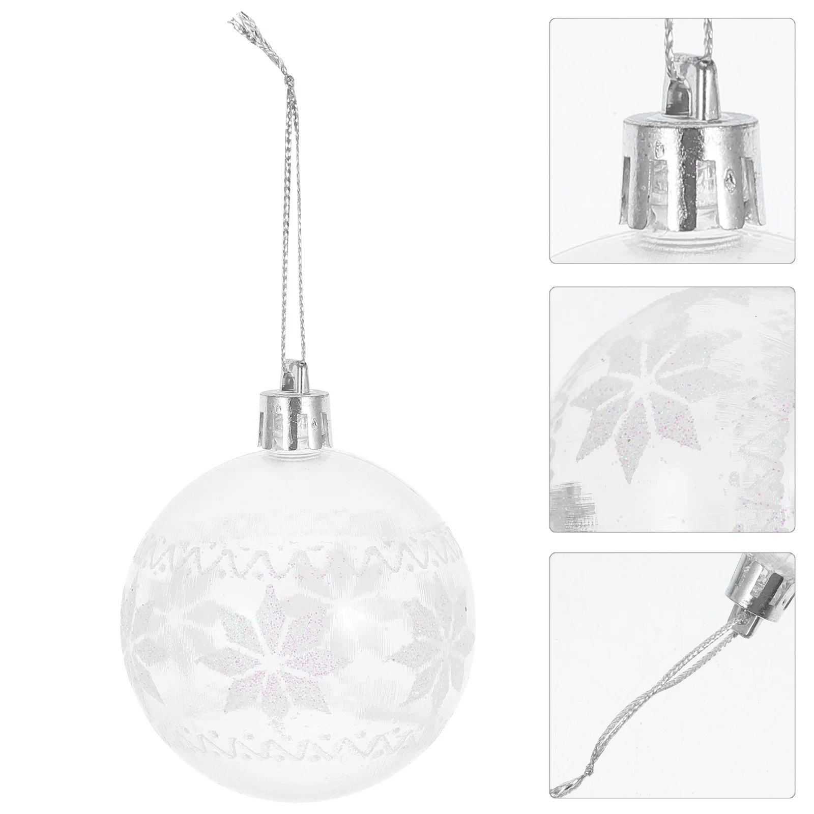 

6Pcs Xmas Hanging Balls Eye-Catching Christmas Tree Ball Decorations Lightweight Holiday Season Decorative Pendants