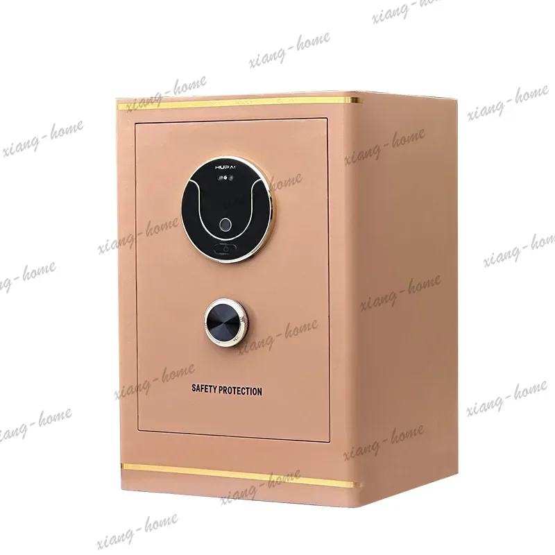 LS  All Steel Smart Fingerprint Safe Leather Wrap Jewelry Home Safe