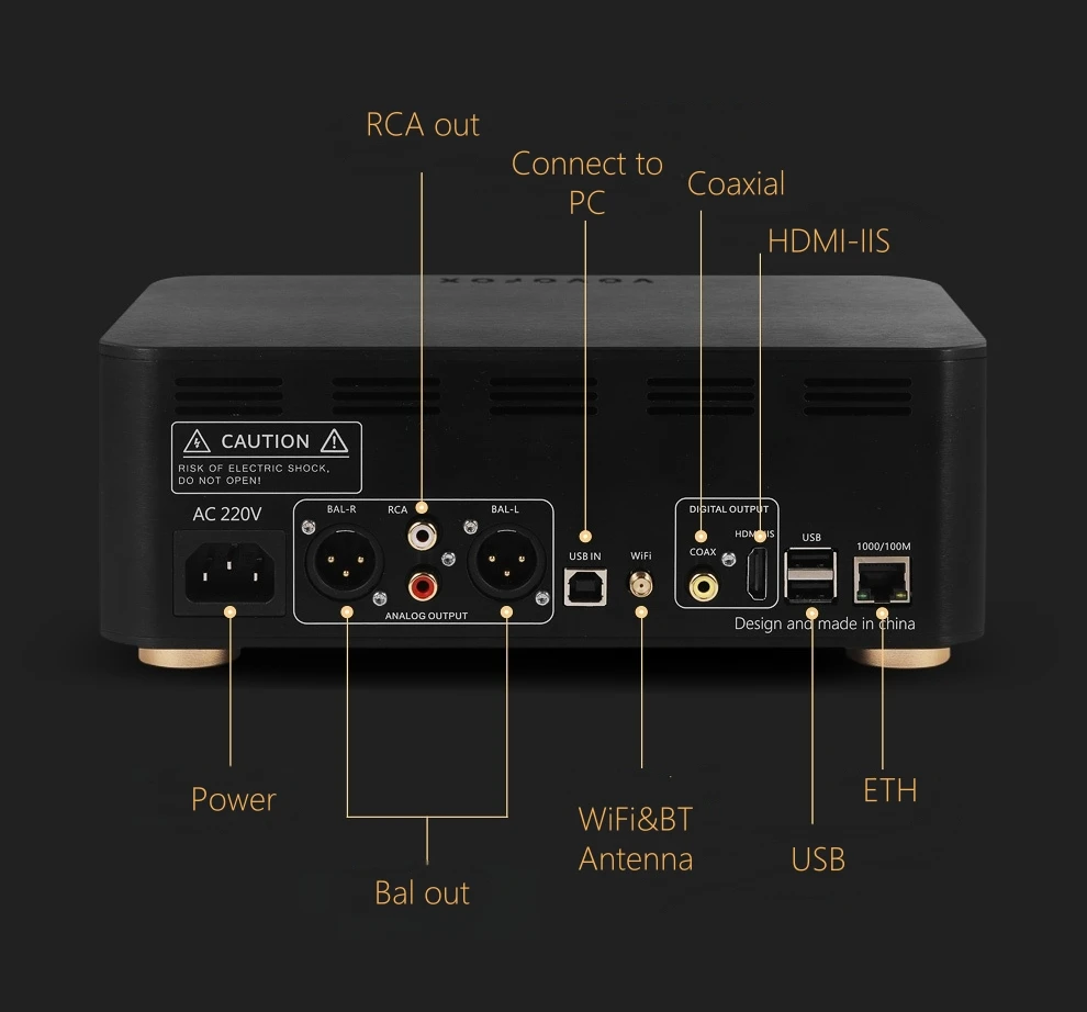 VOVOFOX-HiFi  Lossless Music Player based FPGA Audio System，Support HDD/ NAS /Roon