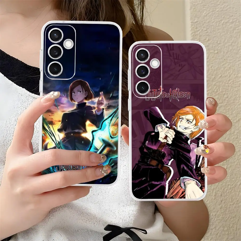 Jujutsu Kaisen Nobara Mobile Phone Case for Samsung Galaxy S25 S24 S23 S22 S21Plus FE Ultra Clear Colorful Cover Pretty Cover