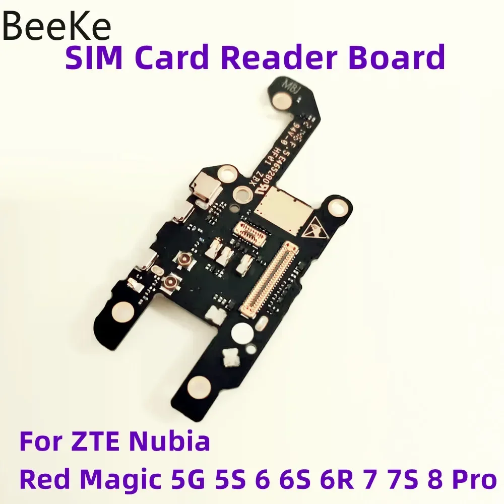 Replace Original For ZTE Nubia Red Magic 3 5G 5S 6 6S 7 7S 8 8S 9 Pro Plus SIM Card Reader Slot Tray Microphone Board Flex Cable