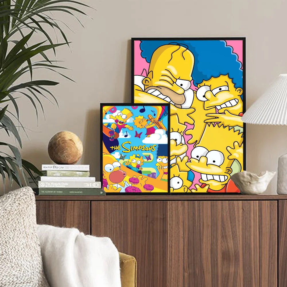 Classic Anime Simpsoning Canvas Painting Wall Art Pictures Cartoon Classic Movie Posters Vintage Room Bar Cafe Decor Home Decor
