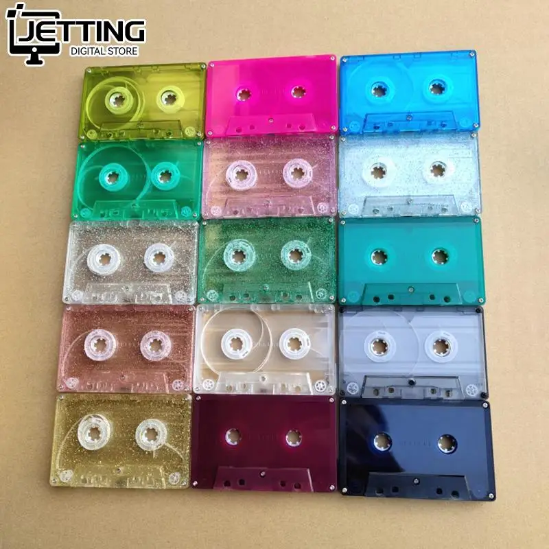 Color Transparent Tape Case Plastic Audio Magnetic Audio Recording Cassette Tape Shell Empty Reel To Reel Cassette(no Tape)