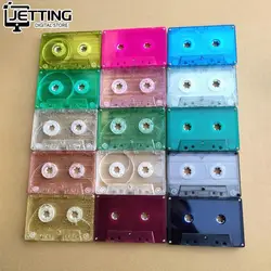 Color Transparent Tape Case Plastic Audio Magnetic Audio Recording Cassette Tape Shell Empty Reel To Reel Cassette(no Tape)