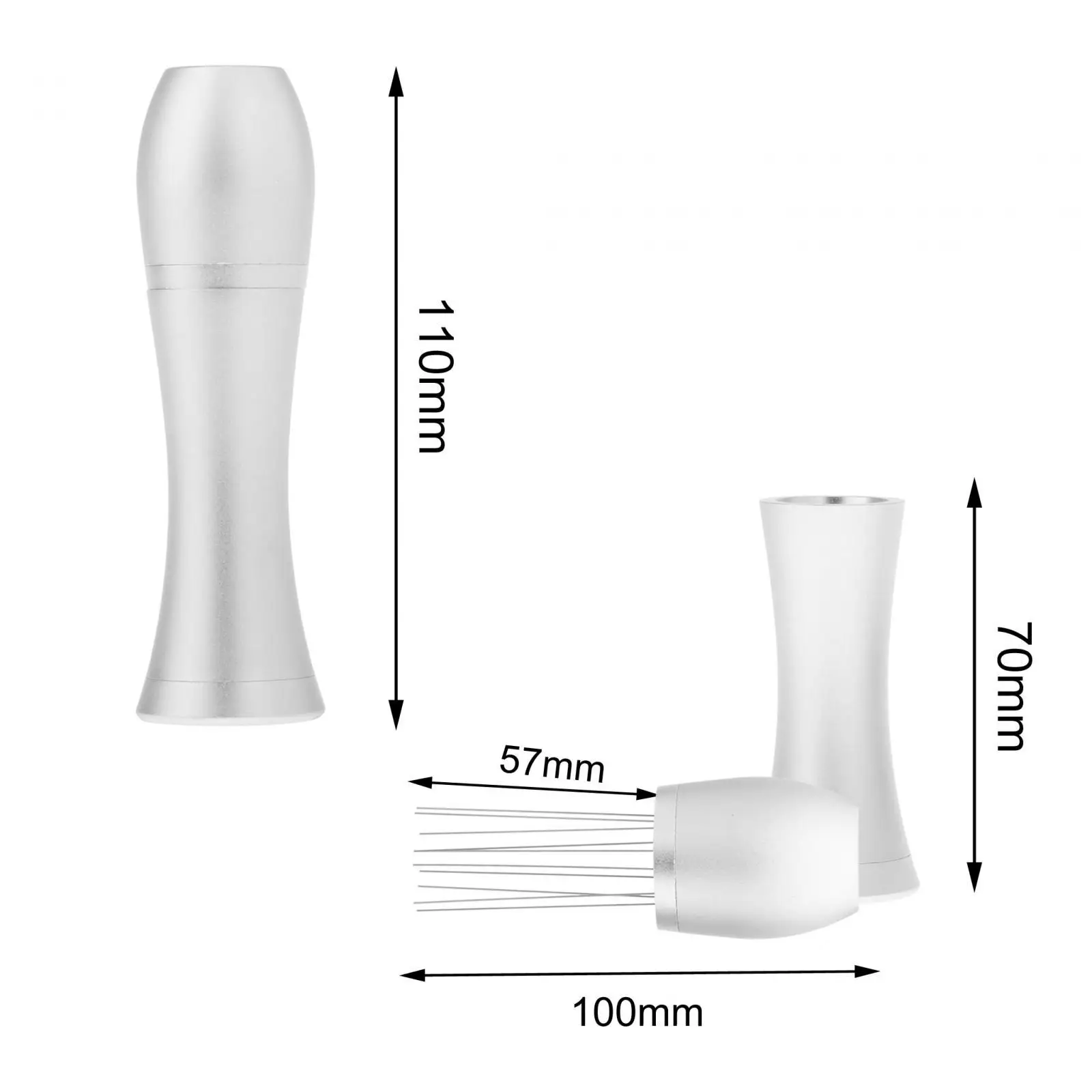 Espresso Distribution Tool Aluminum Alloy Handle for Home Use Office Travel