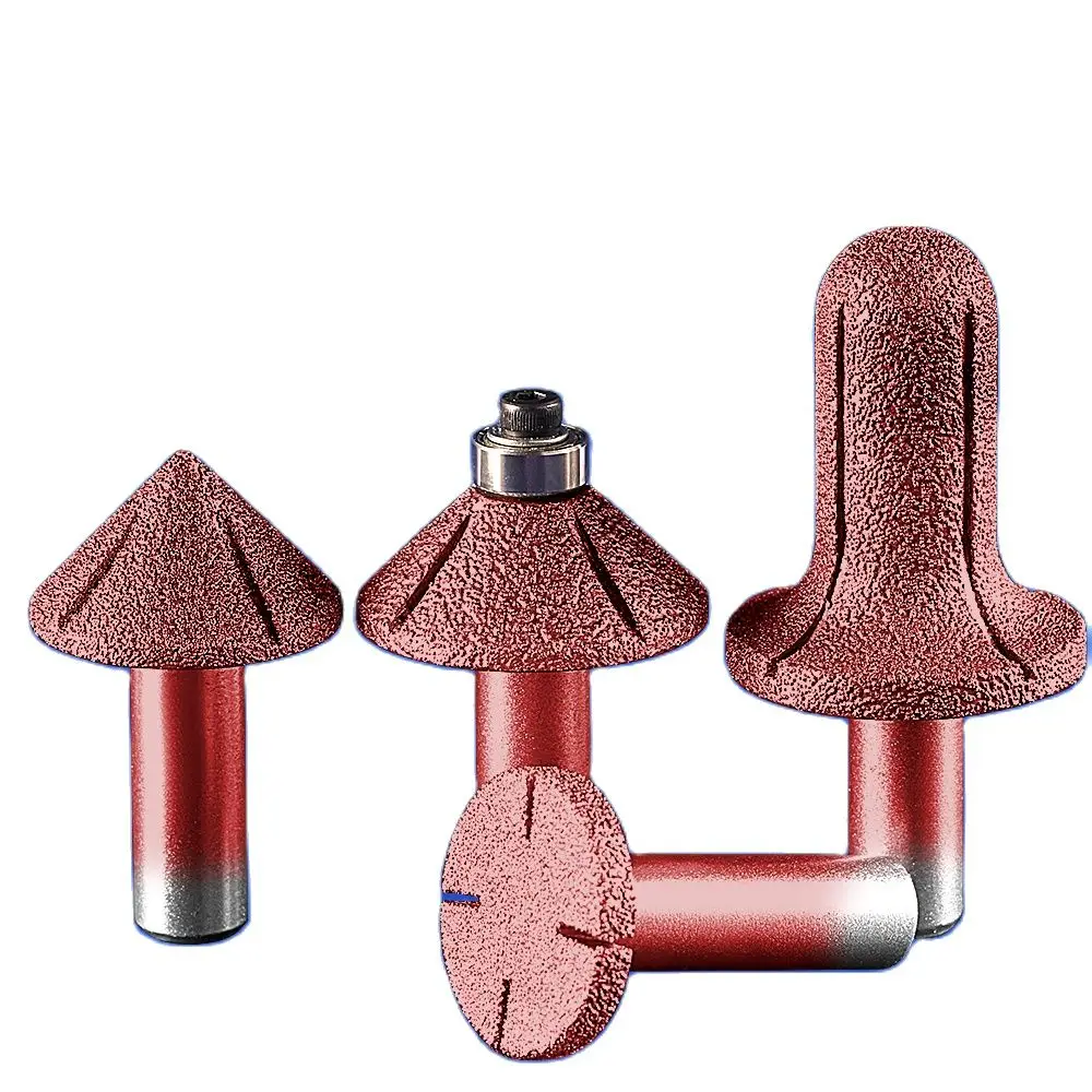 WeiTol 1pcs diamond emery stone router bits 90 degree V groove bit granite cutting tools marble engraving bits