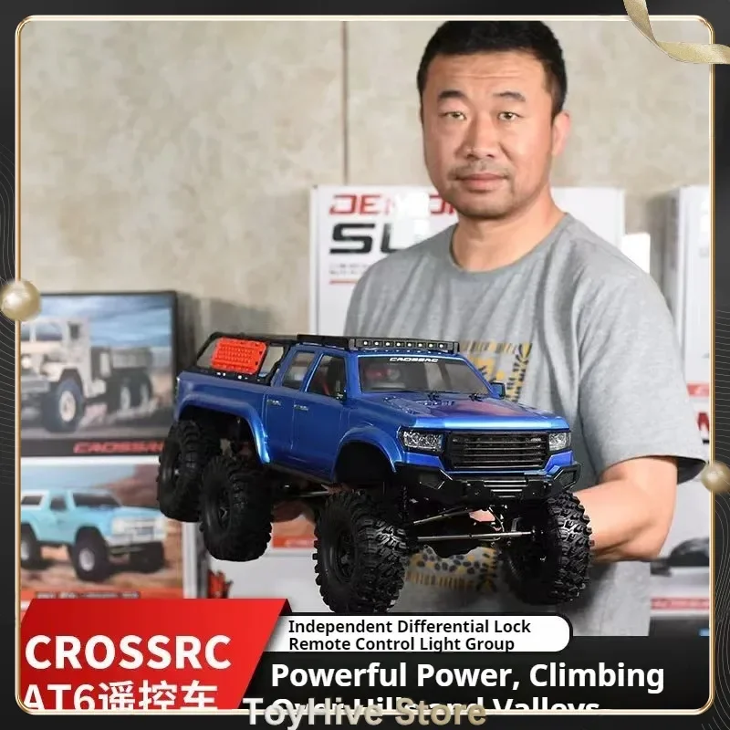 CROSSRC AT6 1:10 tracción en las seis ruedas Control remoto modelo eléctrico coche de escalada todoterreno bloqueo diferencial de alta y baja velocidad RTR