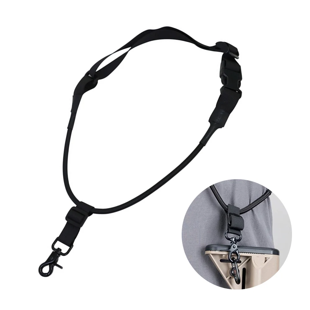 Gun Sling Tactical Adjustable Single Point Rifle Strap with Metal Buckle Molle Gear Anti-Lost Outdoor Camping Hunting Accessory