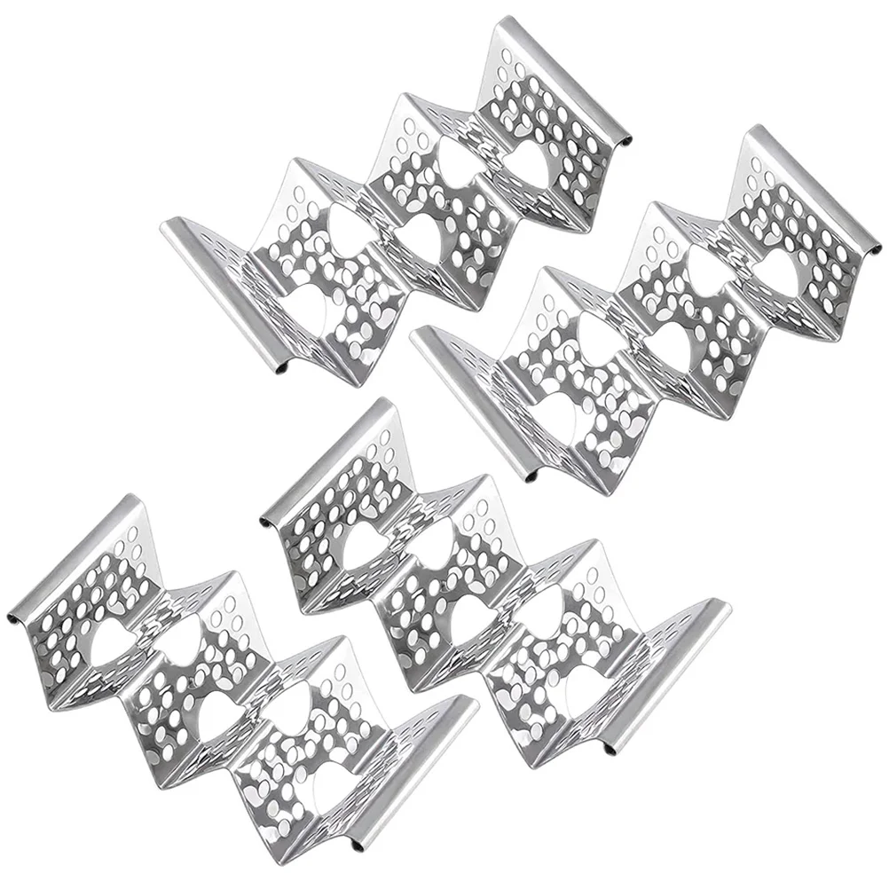 

4Pcs Stainless Steel Taco Stand W Shape Taco Rack for Kitchen Parties Burritos Holder Baked Pancake Stand