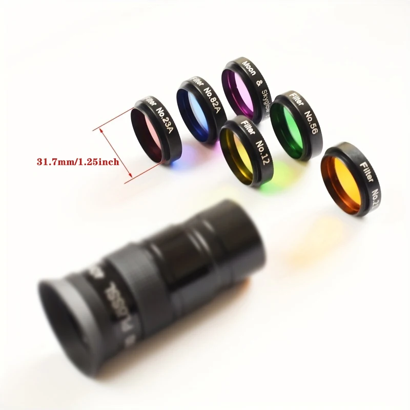 6pcs/set Telescope Accessories Nebula Filter Lens Moon Filter Lens For 1.25in/31.7mm Eyepiece