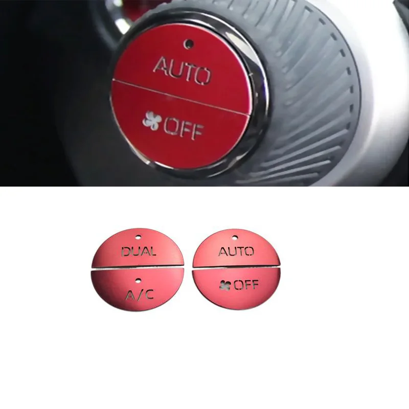 

4pcs/Lot Aluminum Alloy Air Conditioning Control Adjustment Panel Decorative Cover For 2019-2023 Toyota RAV4