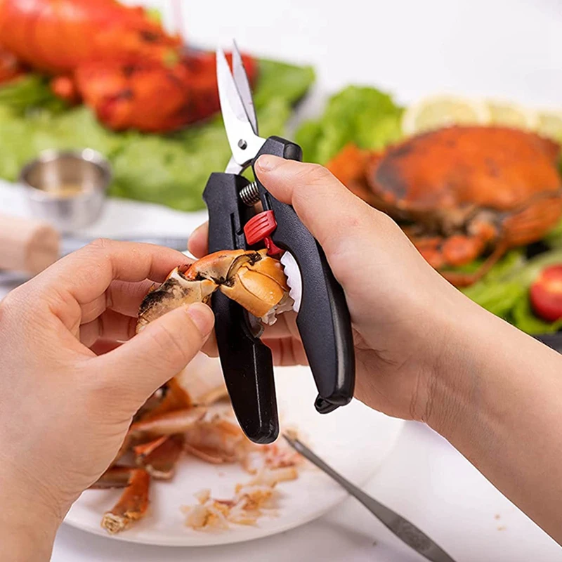 Crab Tools For Eating,Lobster And Crab Tool Set,Lobster Crackers Shellfish Seafood Tool,Nut Cracker And Seafood Scissors