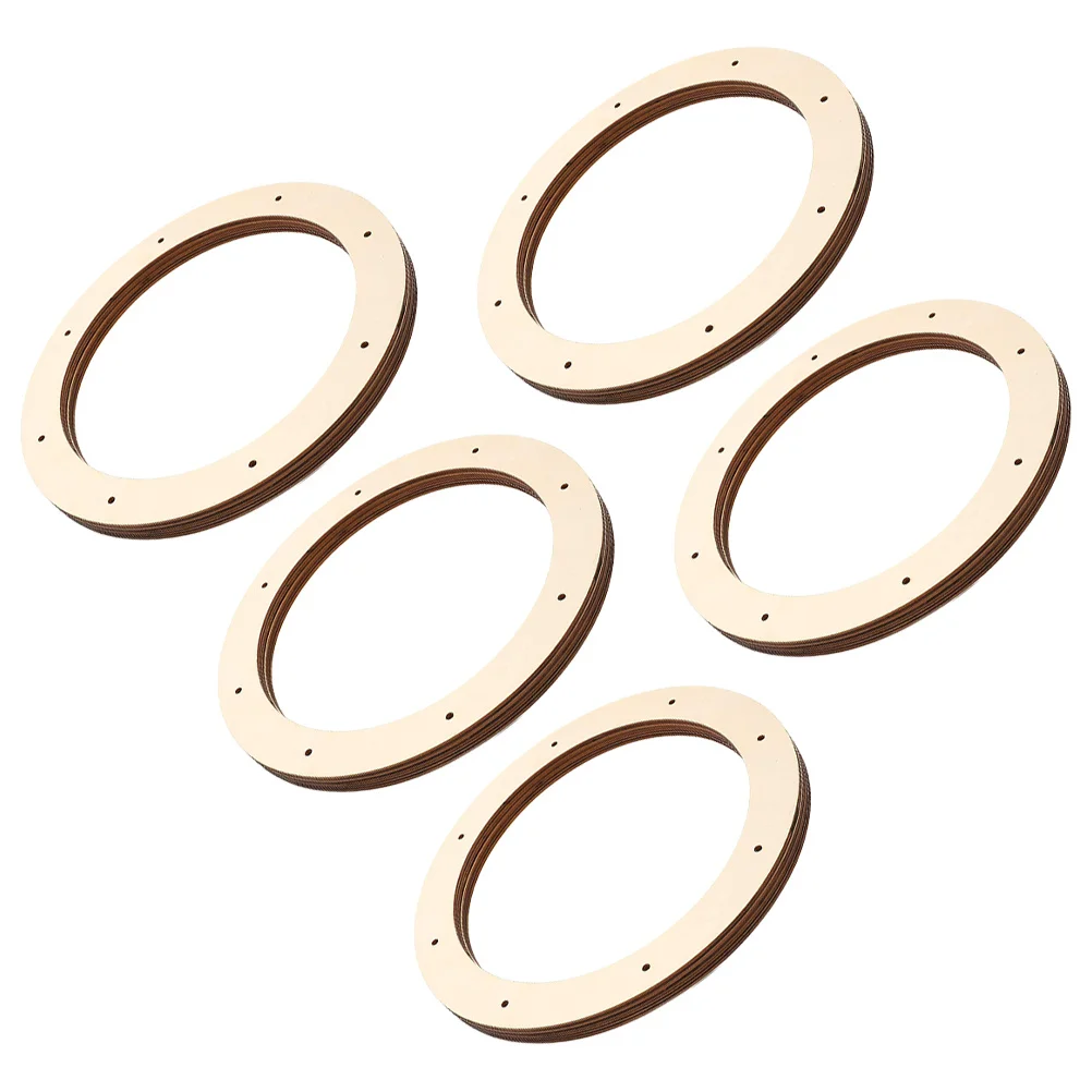 

5Pcs Christmas Wreath Board Wooden Craft Rings for DIY Floral Arrangement Wall Door Decor Wreath Making Supplies