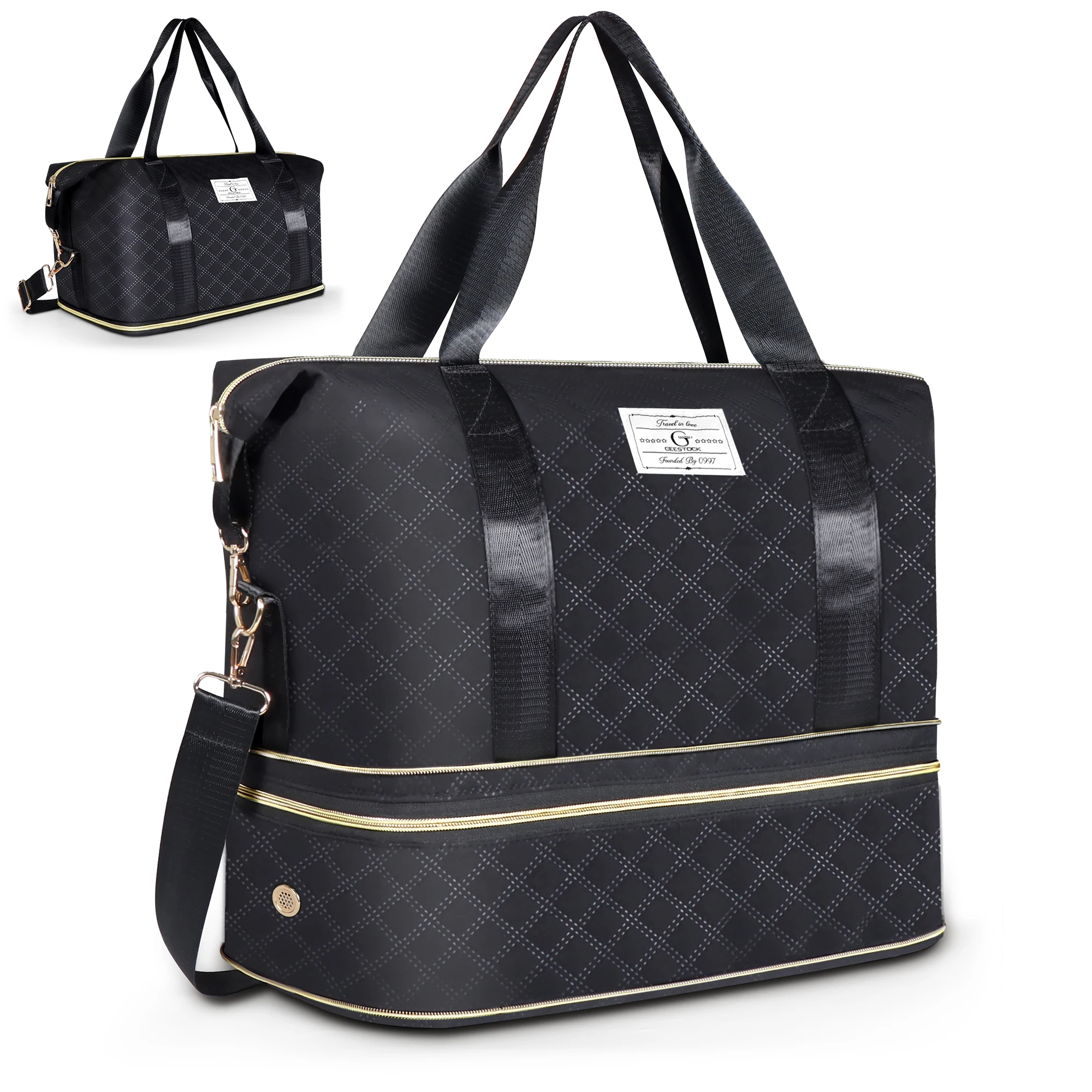 

Travel overnight bag, large carry-on airport bag, expandable lightweight carry-on overnight bag with shoe compartment, suitable