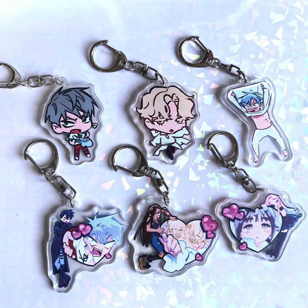 Брелок в стиле аниме «Чужой сцены IVAN & TILL» с бантом в виде сердца, подвеска для телефона, брелок из бисера, универсальное украшение для рюкзака, аксессуары, подарки