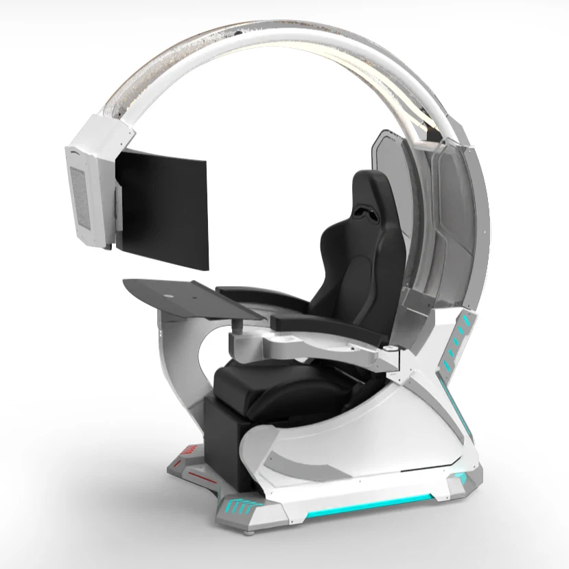Custom Support 2 Screens Super Dream Pod Zero Gravity Recline Tilting PC Gaming Racing Chair Gaming Cockpit