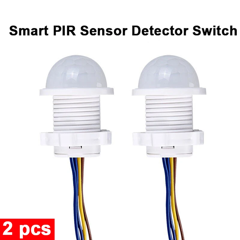 2PCS Human Body Sensor Switch Infrared Body Sensor AC110V 220V Motion Sensor Indction Smart Mini LED PIR Sensor Detector Switch