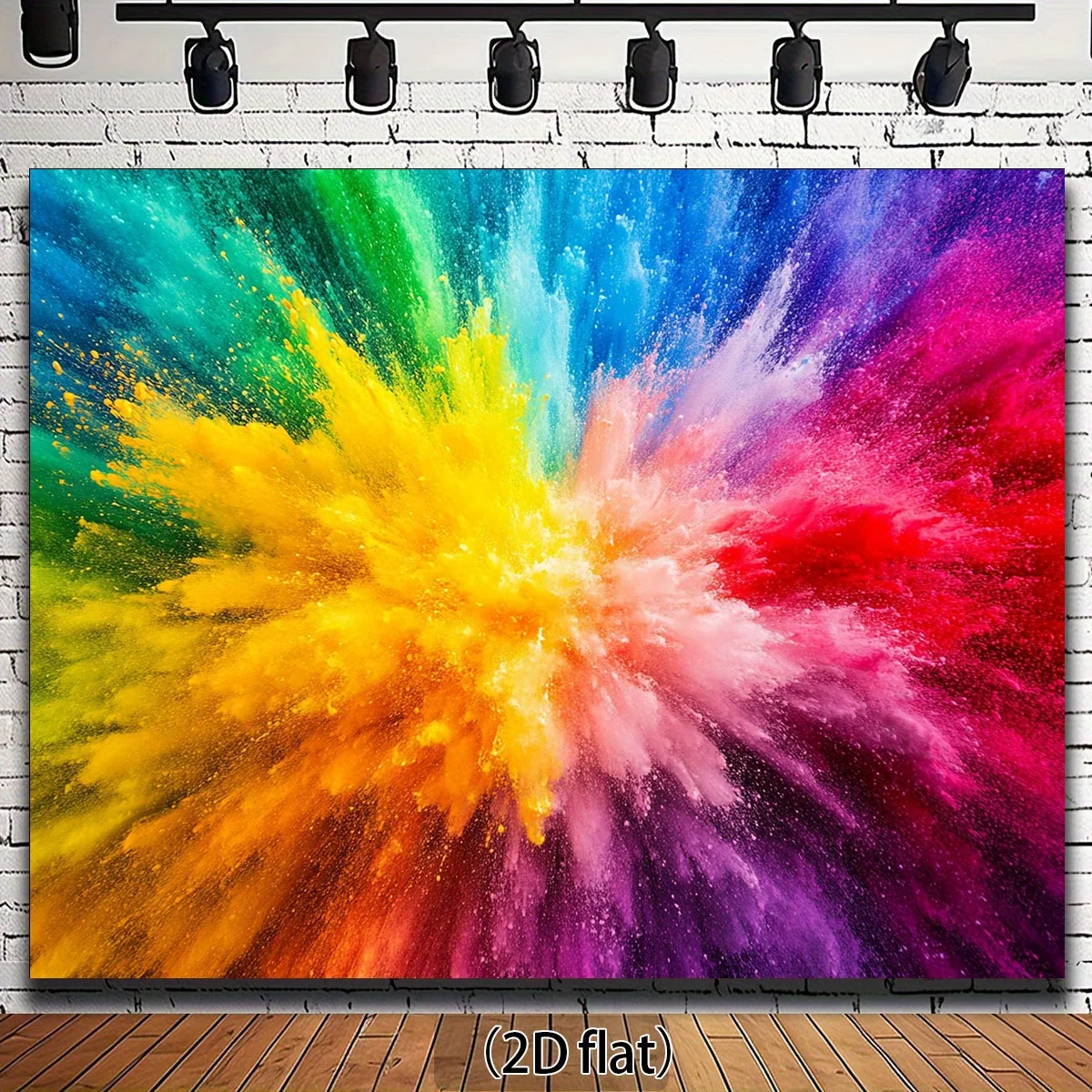 Abstract Rainbow Color Burst Tapestry Wall Hanging Vibrant Spectrum Modern Home Decor Living Room Art Decoration Poster Canvas