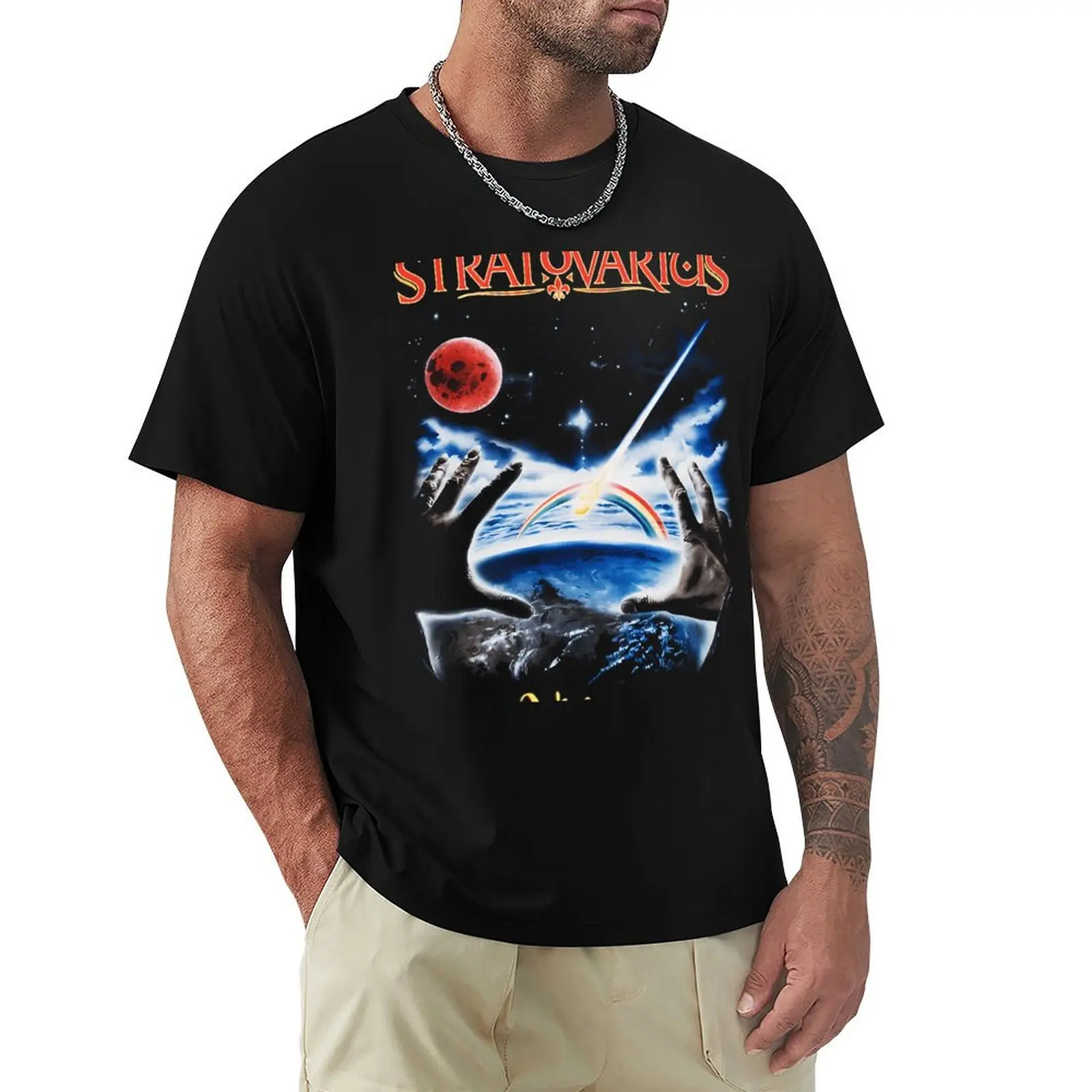 Stratovarius - Visions T-Shirt kawaii clothes anime sports fans plain black t shirts men