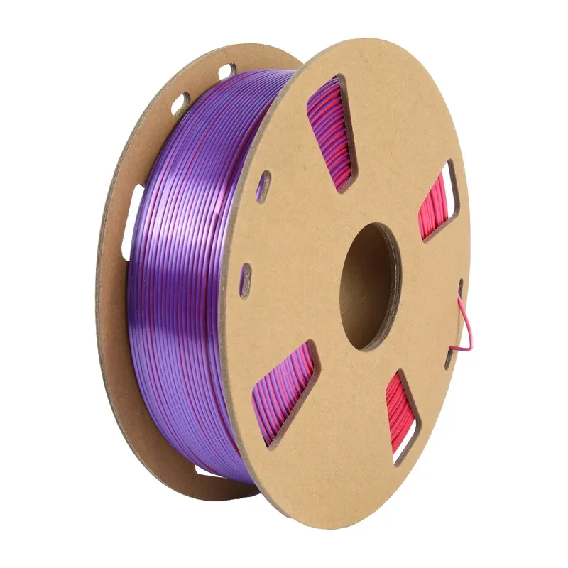 2026 hot 3D printing consumables silk two-color or three-color PLA, factory direct sales, hot-selling medium 1.75mm