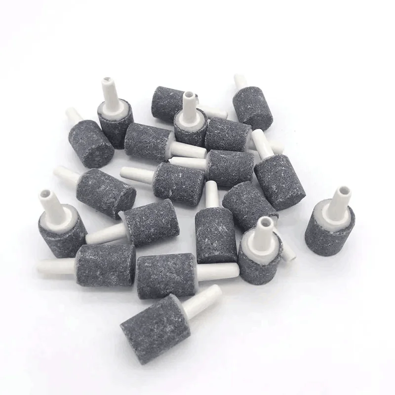 Air Stone Oxygen Diffuser for Fish Tank, Fine Bubble Cylinder Horseshoe Sand Head Aquarium Pump Accessory