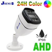 JIENUO AHD Camera Full Color Night Vision CCTV Security Surveillance 1080P Outdoor Waterproof Analog Digital Video 2mp Home Cam