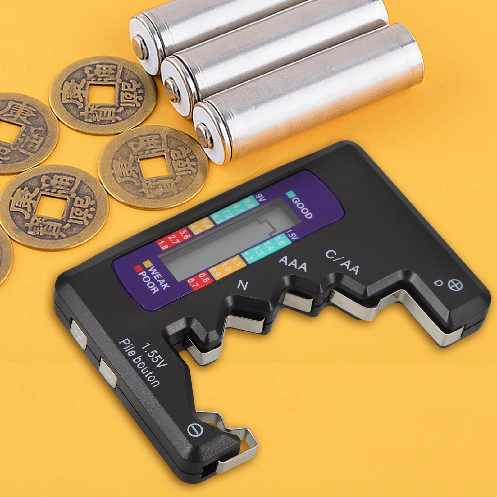 Tester Tool Portable Checker Device For Aa Aaa Button Batteries Voltage Testing Small Measuring Instrument Tool