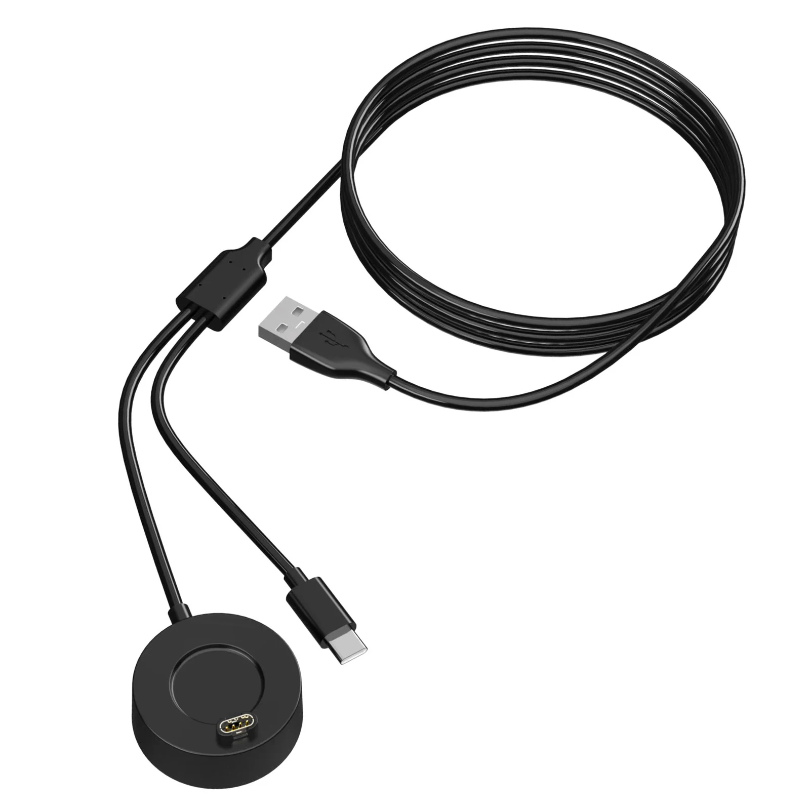 2-in-1-Ladestation, Ersatzladegerät für Garmin Venu 3 2 Plus 2S Sq USB-Uhrenladegerät