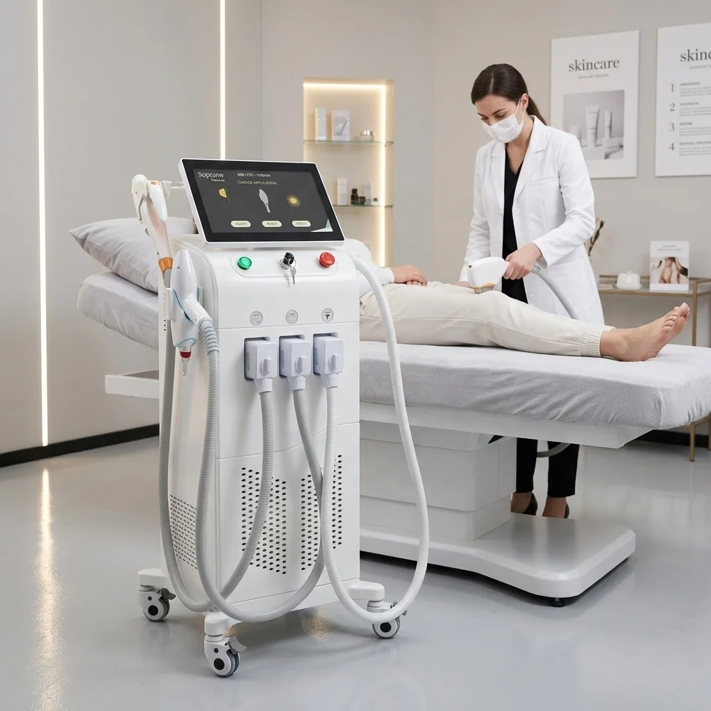 Trending Standing Ice Titanium Platinum IPL Laser Hair Removal Machine High Power Permanent Diode Laser Touchscreen Aesthetic