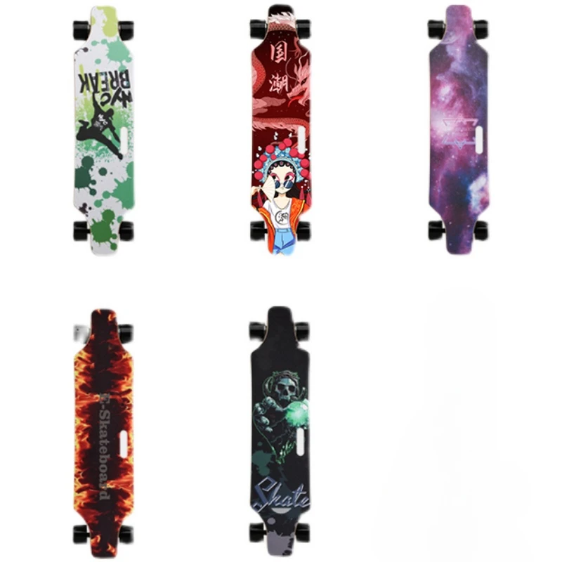 Electric skateboard four-wheel high-speed longboard student walking to work children's wireless remote control scooter sports