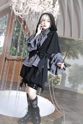 Ouji Lolita Gothic Hooded Rabbit Ear Cape / Short Pants / Long Sleeve Shirt by Princess Chronicles ~ Rabbit in Moonlight