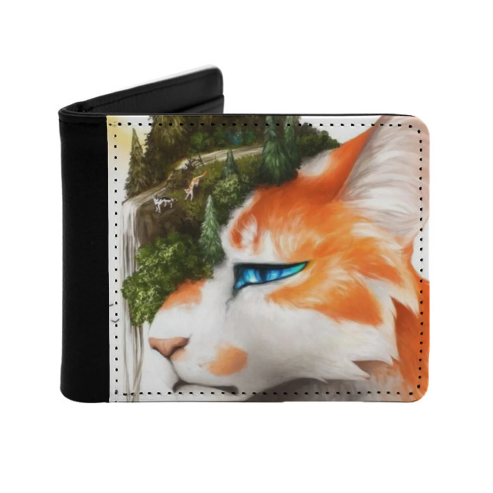 

Brightheart Cats Cat Cats Thunderclan Lostface Cloudtail персонализированный кошелек для мужчин и женщин из искусственной кожи с коротким карманом