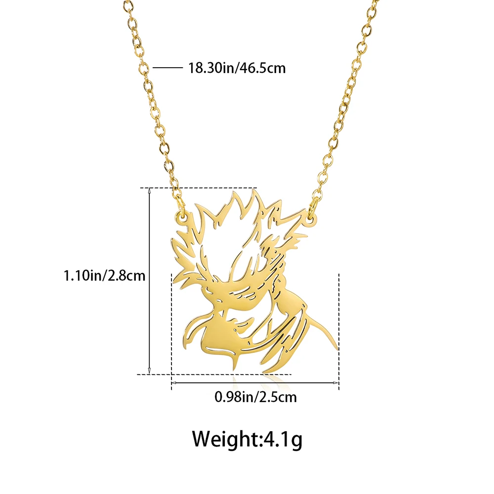 Anime Jujutsu Kaisen Pendant Hollow Stainless Steel Necklace Gojo Satoru Gold Color Jewelry Birthday Gifts for Fans Friends