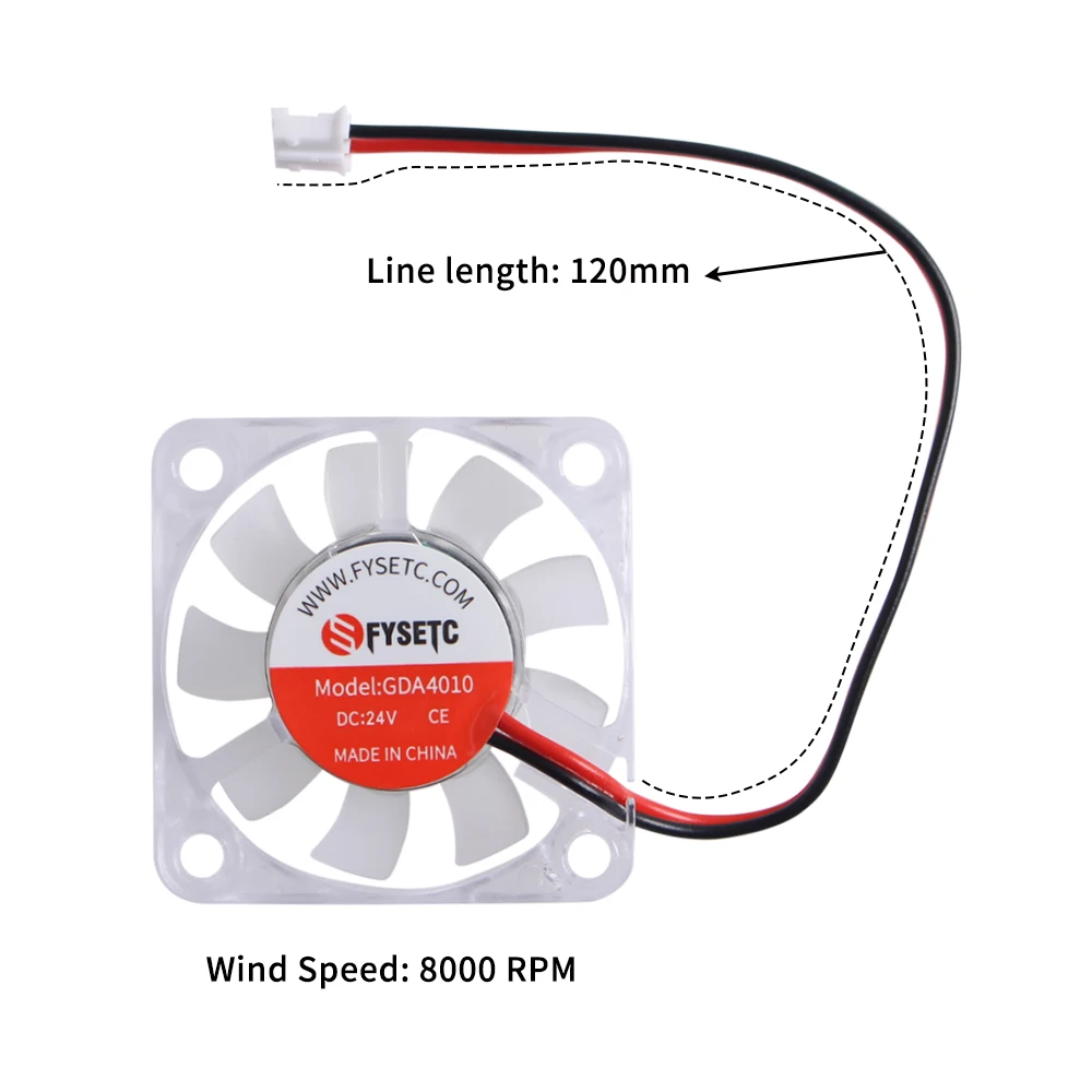 FYSETC Voron 4010 Hydraulic 24V LED Lighted Fan Rapid cooling Fan High Quality 3D Printer Parts for Voron 2.4 R2 3D Printer