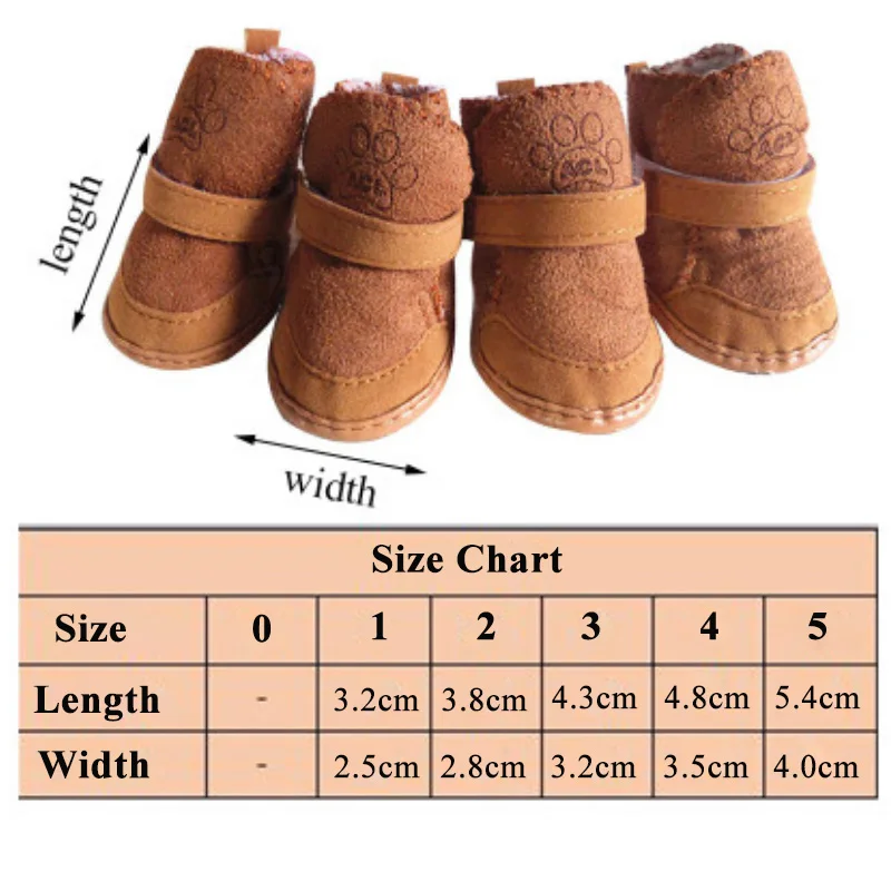 미끄럼 방지 애완견 신발, 따뜻한 방수 강아지 스노우 만화 부츠, 산책 강아지 운동화, 프리워커, 겨울, 4 개