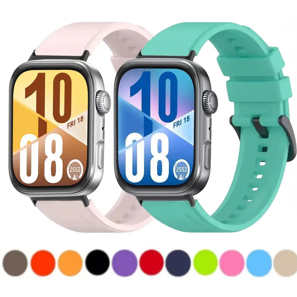 Силиконовый ремешок для Huawei Watch Fit 4 Pro, мягкие спортивные умные часы, удобный сменный браслет для часов Huawei Fit 3/4 Correa