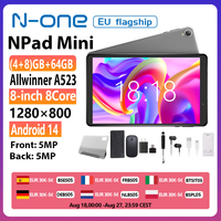 N-one 8 Inch 12GB RAM Android 14 Tablet Computer with Octa-core, Newest Tablet Support 5G WiFi