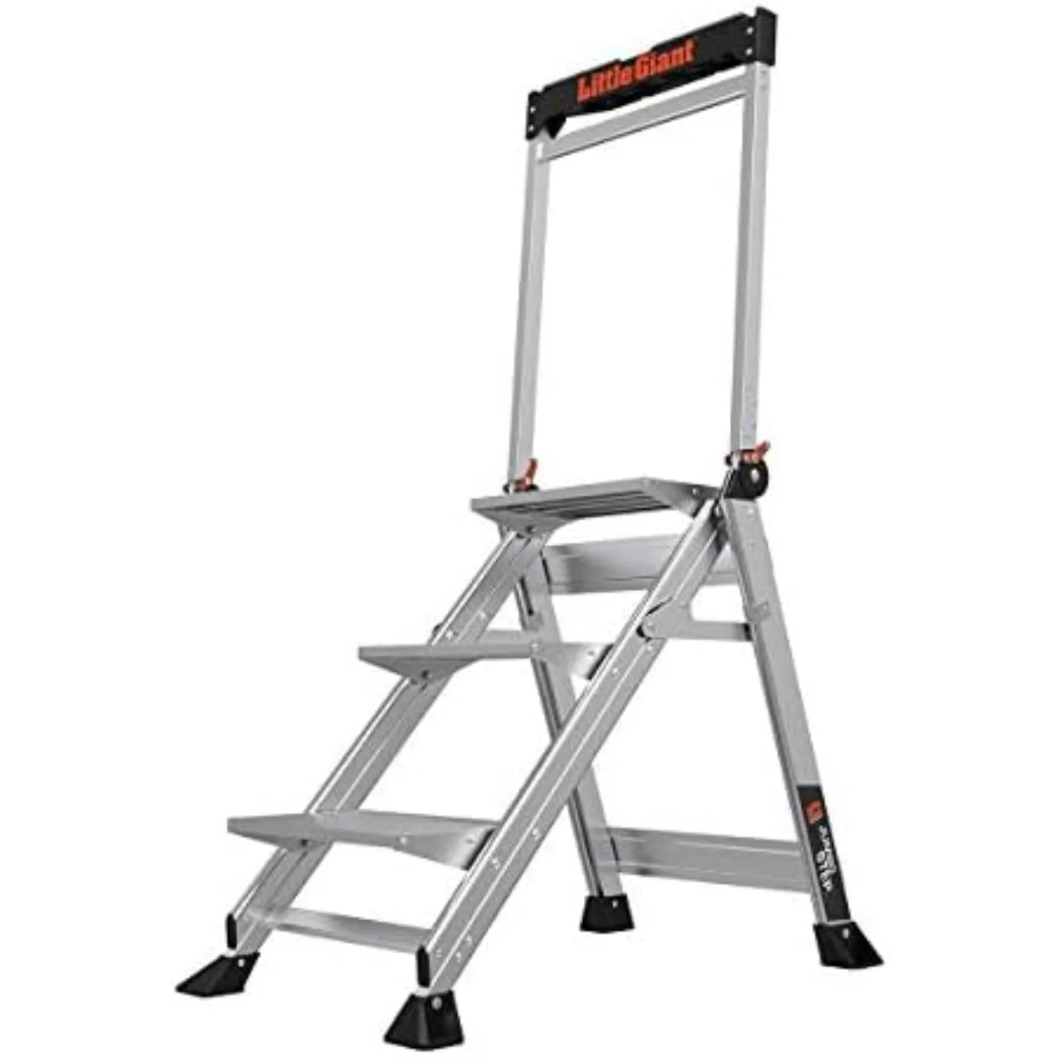 Jumbo Step 3-Step Foldable 2.2 ft Aluminum Stool, 11903 | Foldable Aluminum Step Stool, Extra-Wide Stair-Like Treads