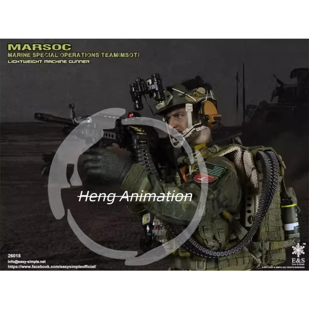 

Original 1/6 soldier Easy&Simple NO.26015 MARSOC MSOT MK46 machine gunner Action Figure Model Toys 12-inch collection ornament g