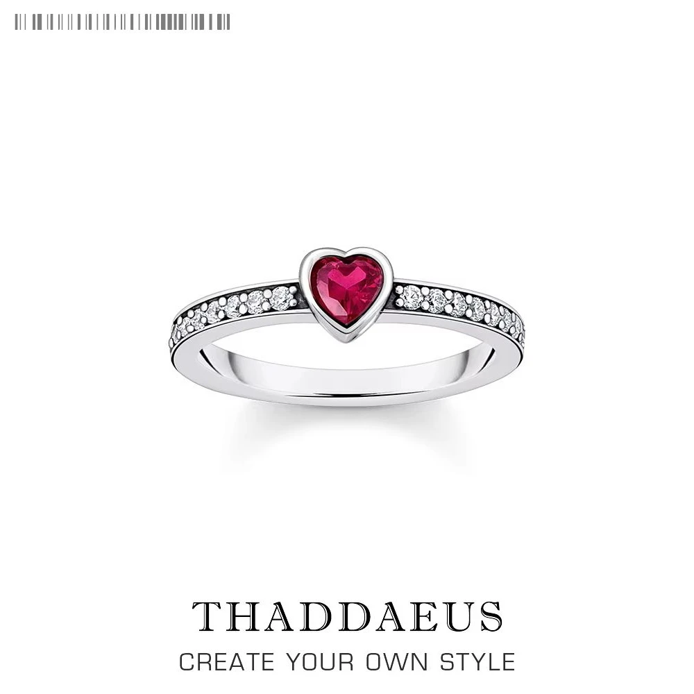 Solitaire Ring Pink Heart Europe Style Romantic Fine Jewerly For Women New Love Gift In Real 925 Sterling Silver