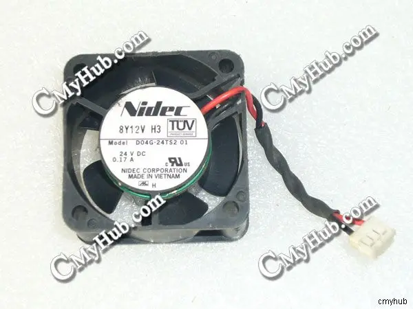 For Nidec D04G 24TS2 DC24V 0.17A 4020 4CM 40mm 40x40x20mm 3Pin 2Wire Cooling Fan D04G-24TS2 01 24TS2 01