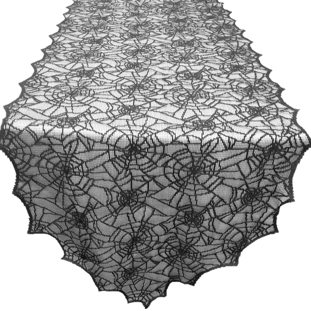 

Cover Stain Resistant Fashion Tablecloth Halloween Table Runner Halloween Table Cover Decor Protective Banner