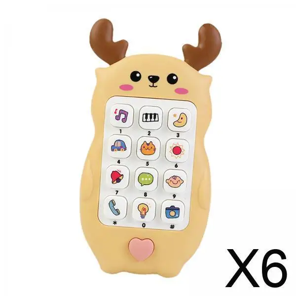 

Электронная игрушка-телефон для раннего развития малышей, светящаяся и звуковая, для интерактивных игр и развития детей