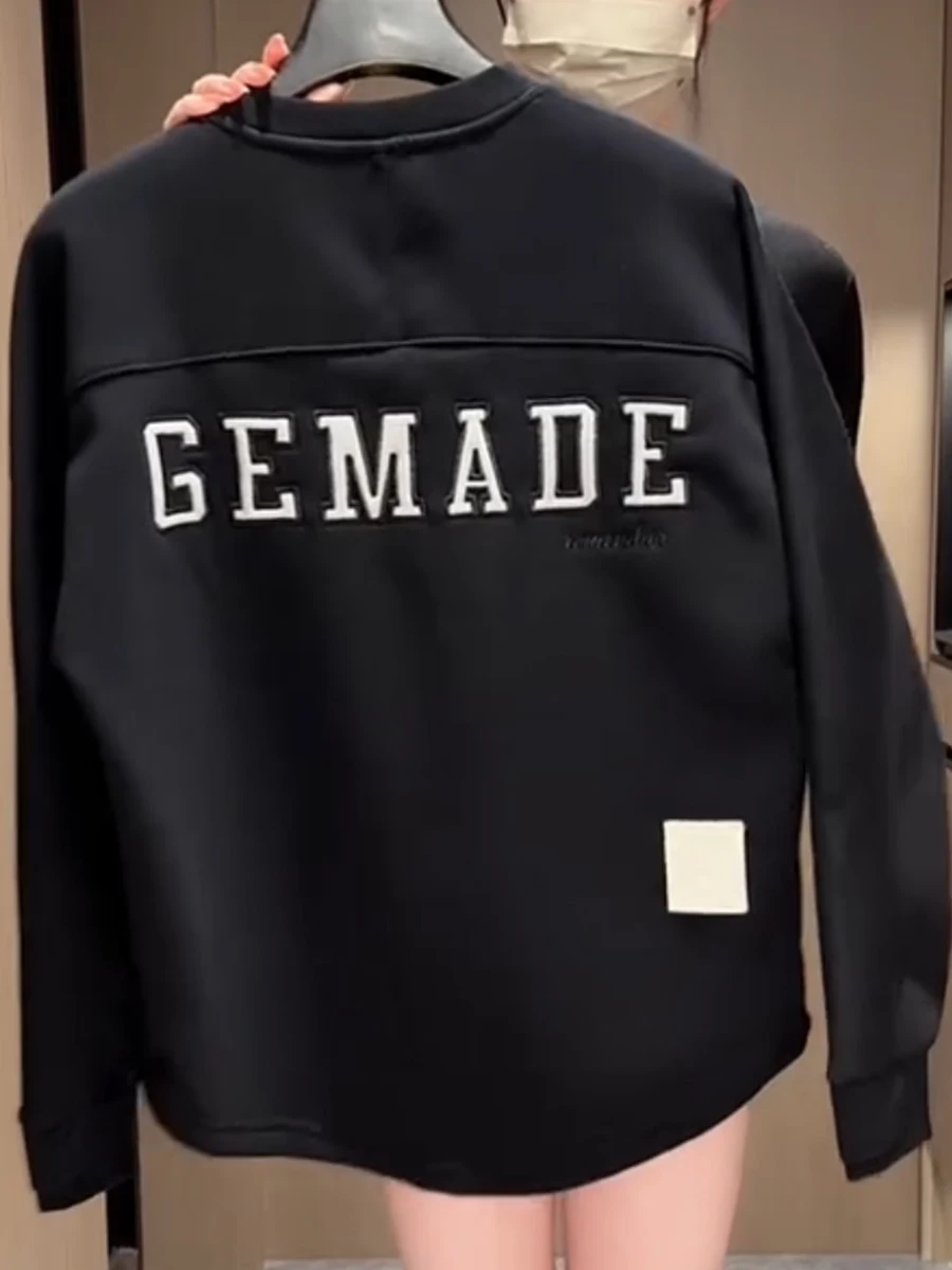 

Мужской свитшот высокого качества с флисовой подкладкой, круглым вырезом, буквенным принтом, длинными рукавами, осенне-зимний, новый стиль, модный, универсальный.