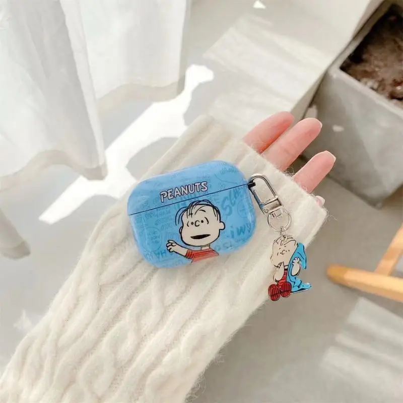 Cartoon Snoopy Airpods Third Generation Earphone Case Apple 1/2 Generation Pro Wireless Bluetooth Earphone Anime Protective Case