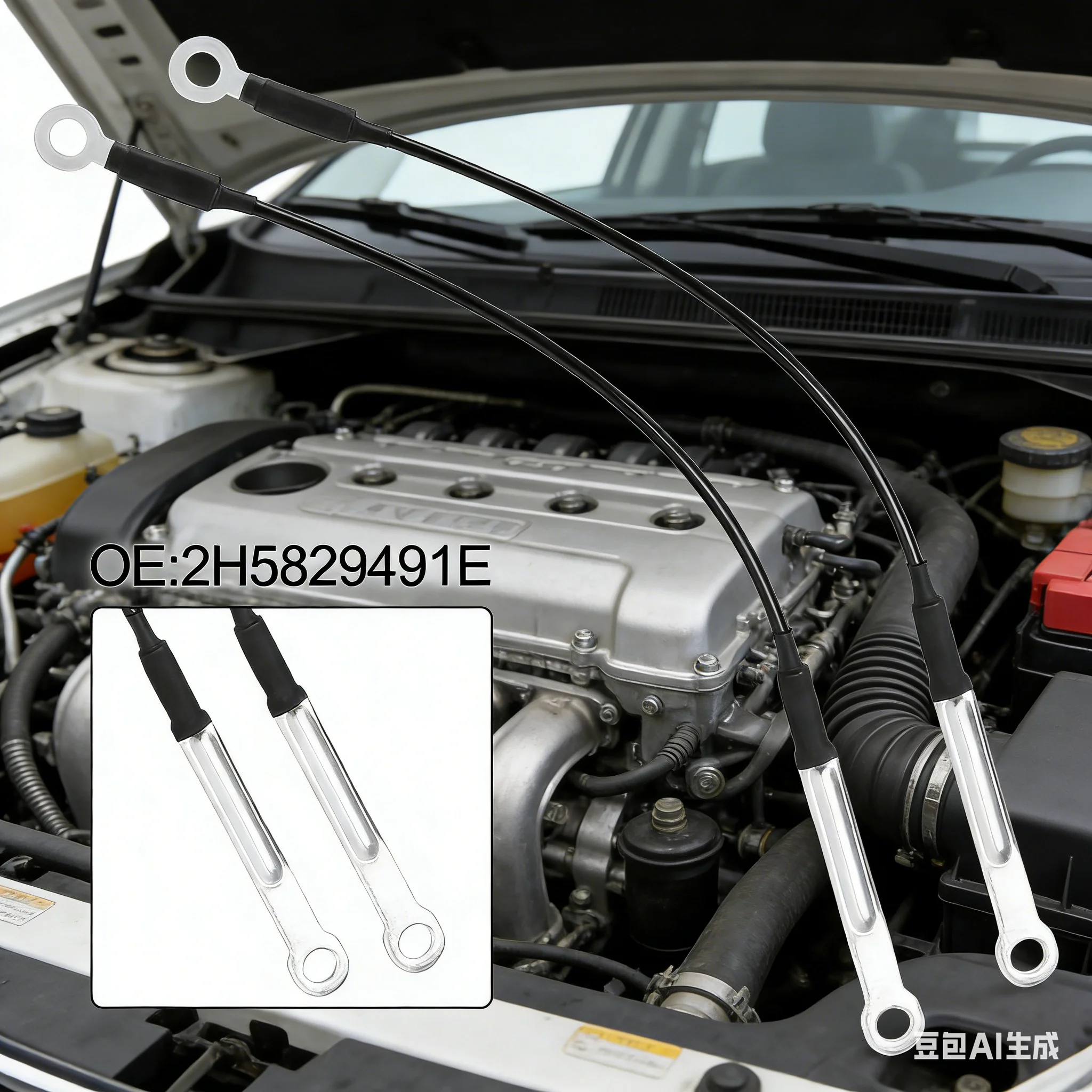 

2PCS Car Trunk Tailgate Panel Supporting Steel Wire Rope Tailgate Retaining Strap For Amarok 2.0TDI 2010-2020 2H5829491E