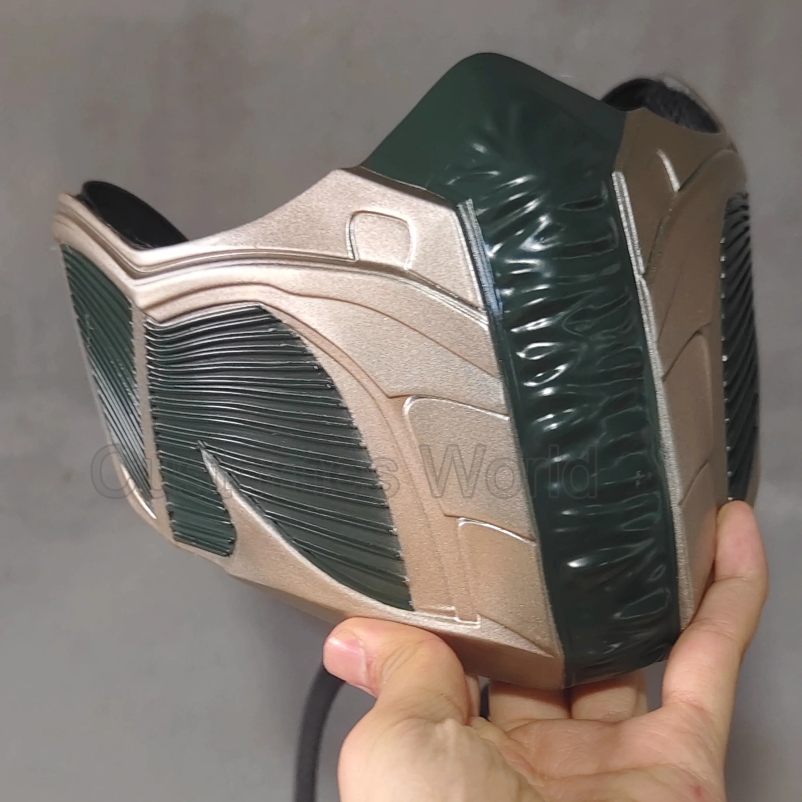 

Маска для лица из стекловолокна Jade из игры Mortal Kombat - прочный зеленый реквизит для косплея воина на Хэллоуин