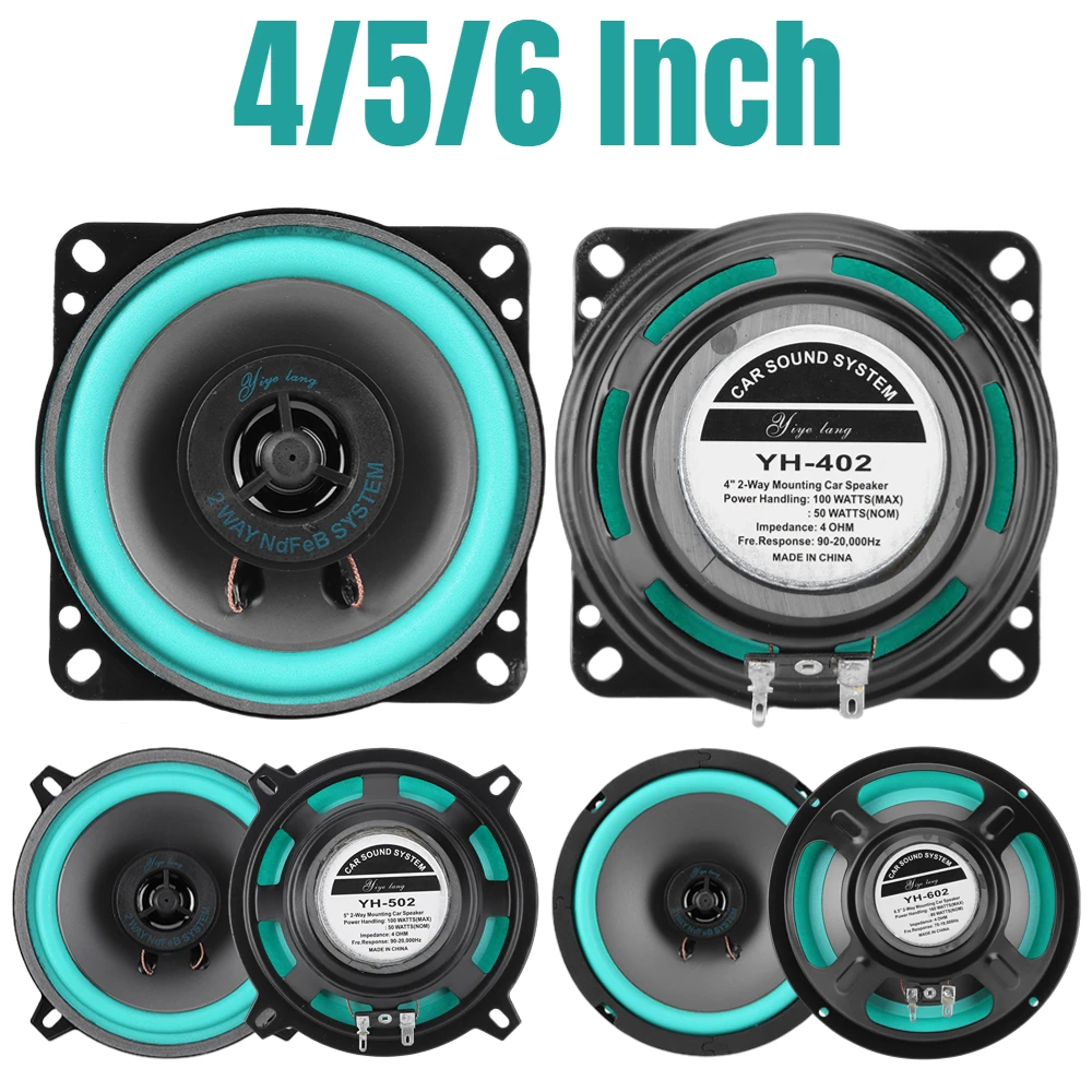 4/5/6 Inch Car Speakers HiFi Coaxial Subwoofer 100W/160W Auto Audio Music Full Range Frequency Car Stereo Speaker Accessories