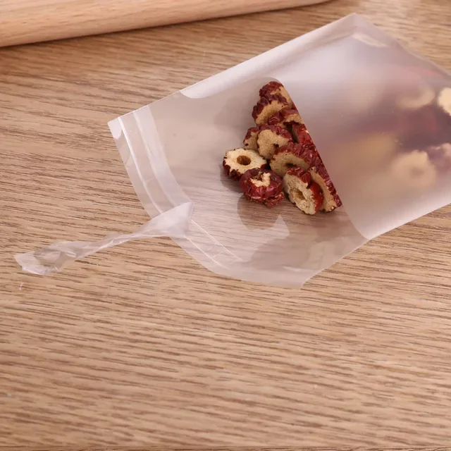 100 Stück transparente, mattierte Plastiktüten, Geschenktüten, selbstklebende Beutel, Kekse, Süßigkeiten, Schmuckverpackung, geeignet für Hochzeit, Party – Detail 10