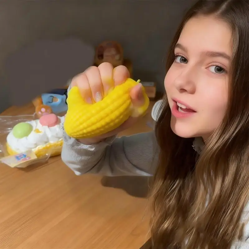 Corn Crunchy Squishier Toy Squeeze Stress Relief & Sensory Toy Classroom Prizes 